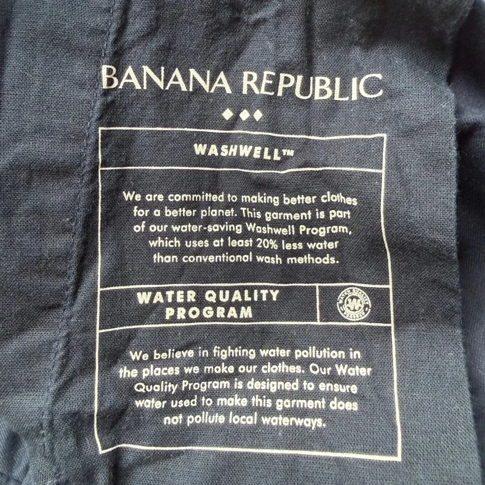 Banana Republic Lived-In Chino Athletic Fit Navy Blue Pants 34x30 Stretch Cotton